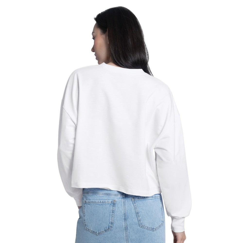 San Francisco Giants G-III 4Her by Carl Banks Women's Bleachers Cropped Pullover Sweatshirt - White