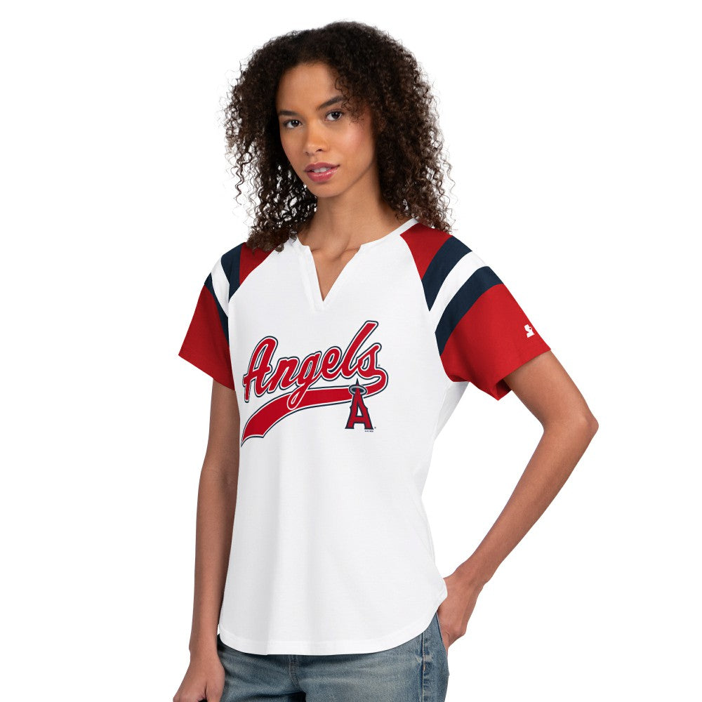 Los Angeles Angels Starter Women's Game On Notch Neck T-Shirt - White