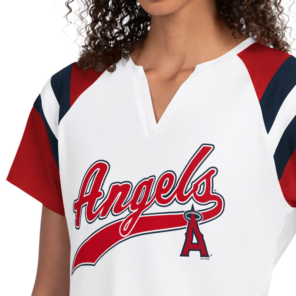 Los Angeles Angels Starter Women's Game On Notch Neck T-Shirt - White