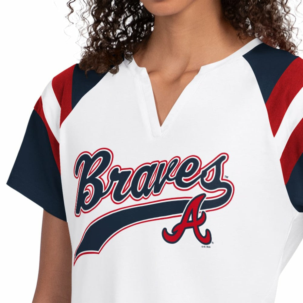 Atlanta Braves Starter Women's Game On Notch Neck T-Shirt - White