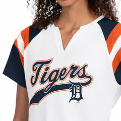 Detroit Tigers Starter Women's Game On Notch Neck T-Shirt - White