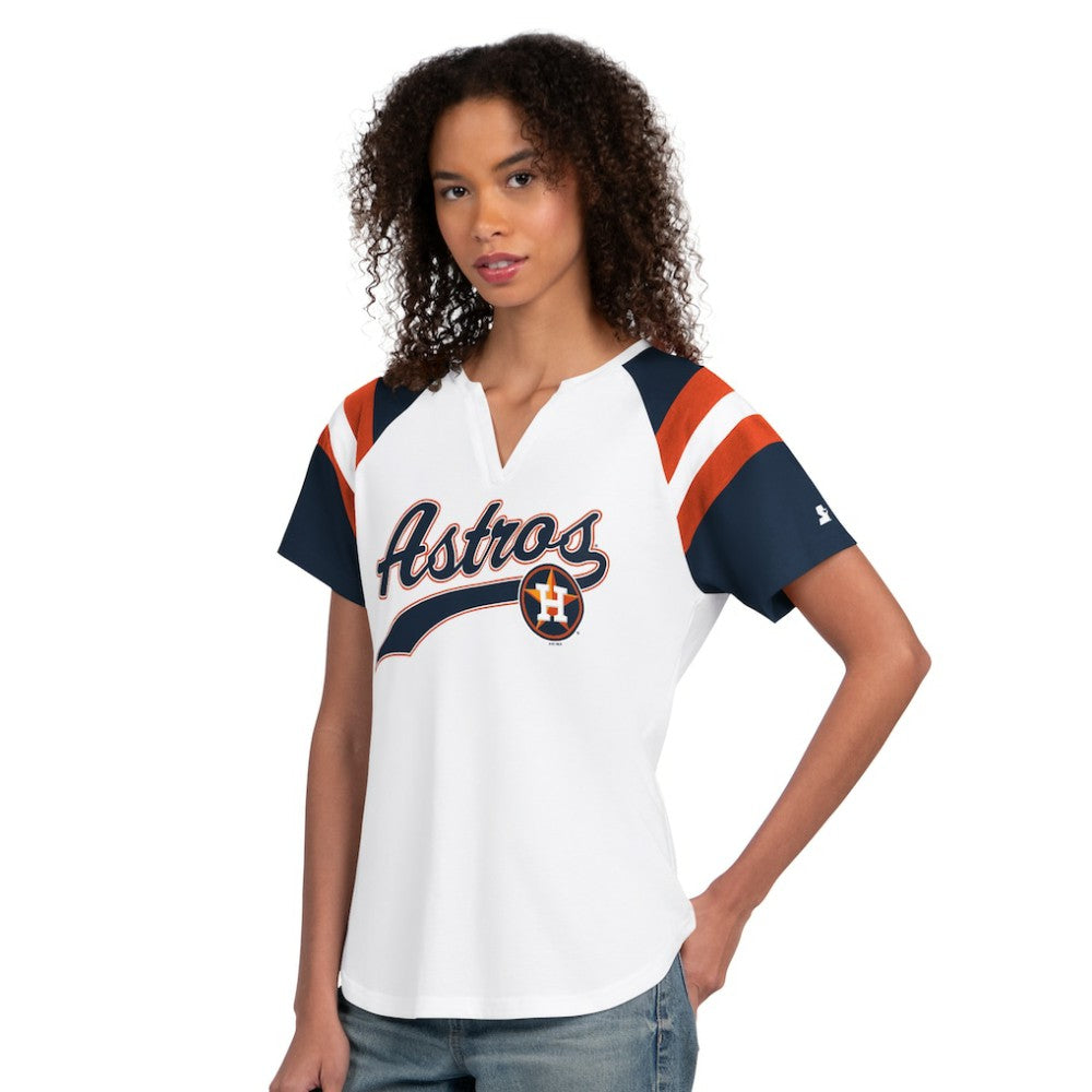 Houston Astros Starter Women's Game On Notch Neck T-Shirt - White