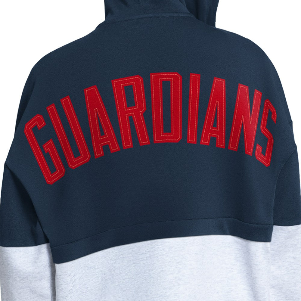 Cleveland Guardians Starter Women's Wishbone Full-Zip Hoodie - Navy/Heather Gray