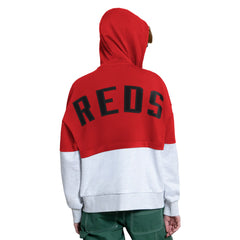 Cincinnati Reds Starter Women's Wishbone Full-Zip Hoodie - Red/Heather Gray