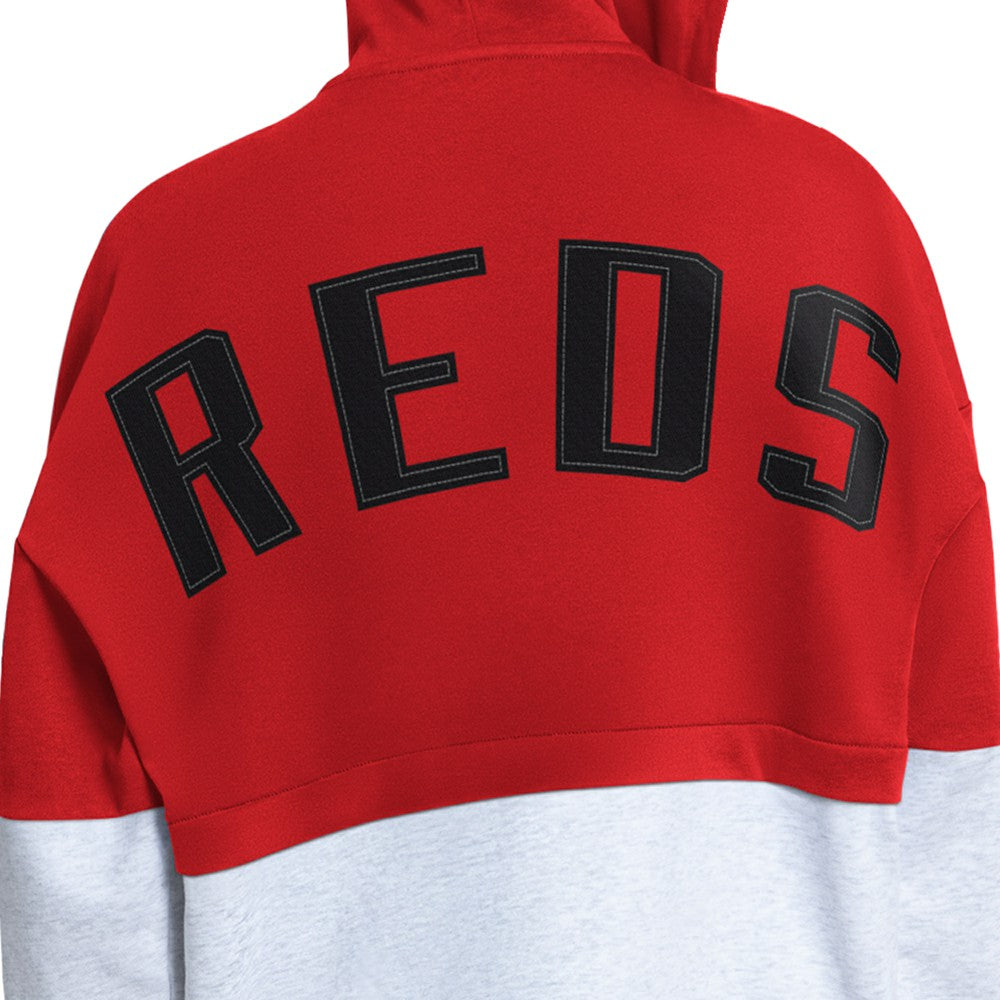 Cincinnati Reds Starter Women's Wishbone Full-Zip Hoodie - Red/Heather Gray