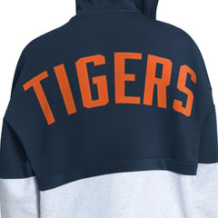 Detroit Tigers Starter Women's Wishbone Full-Zip Hoodie - Navy/Heather Gray