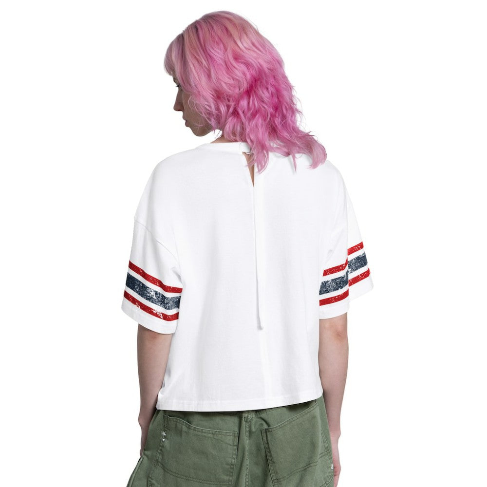 Atlanta Braves Starter Women's Cropped Hurry Up Offense T-Shirt - White
