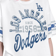 Los Angeles Dodgers Starter Women's Cropped Hurry Up Offense T-Shirt - White