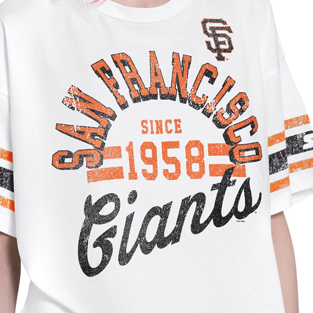 San Francisco Giants Starter Women's Cropped Hurry Up Offense T-Shirt - White