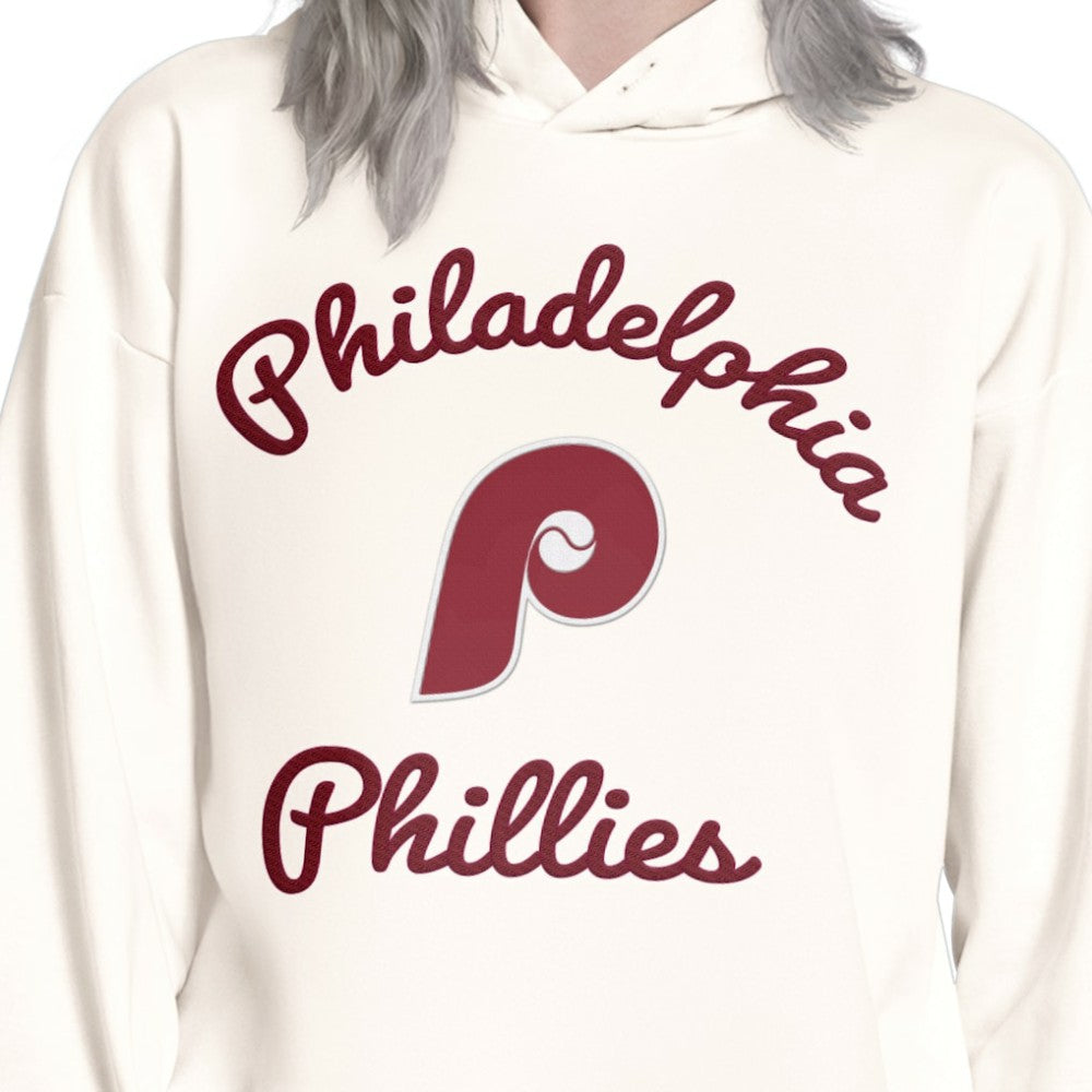 Philadelphia Phillies Starter Women's Baseline Hoodie Sweatshirt - Cream
