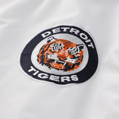 Detroit Tigers Big & Tall Full-Snap Hooded Jacket - White | Mitchell & Ness