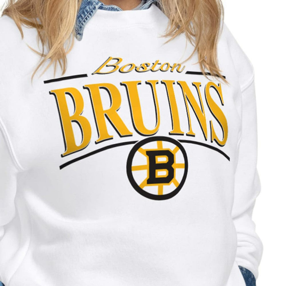 Boston Bruins Starter Women's Arch Stripe Fleece Sweatshirt
