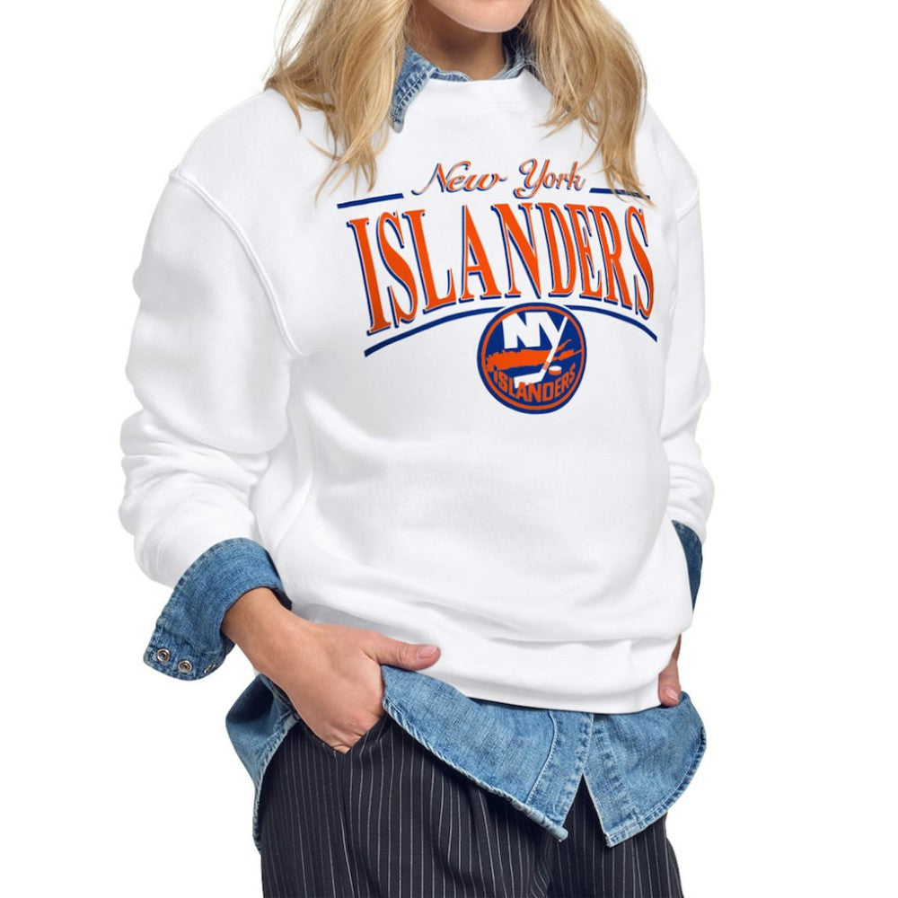 New York Islanders Starter Women's Arch Stripe Fleece Sweatshirt