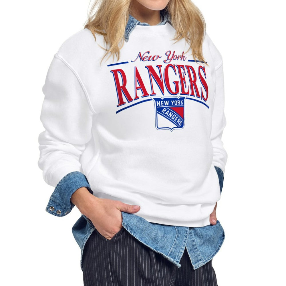 New York Rangers Starter Women's Arch Stripe Fleece Sweatshirt