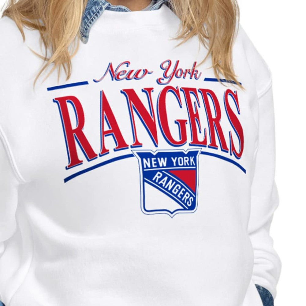 New York Rangers Starter Women's Arch Stripe Fleece Sweatshirt