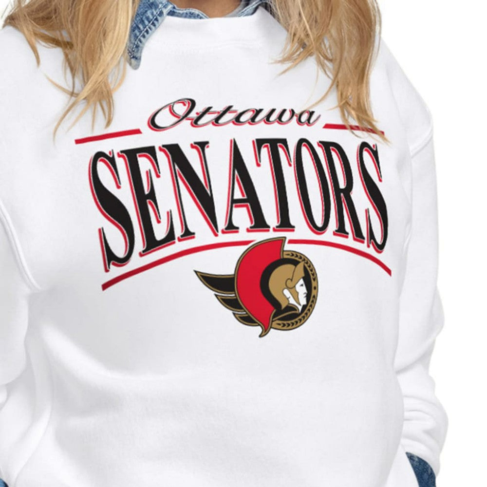 Ottawa Senators Starter Women's Arch Stripe Fleece Sweatshirt