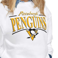 Pittsburgh Penguins Starter Women's Arch Stripe Fleece Sweatshirt