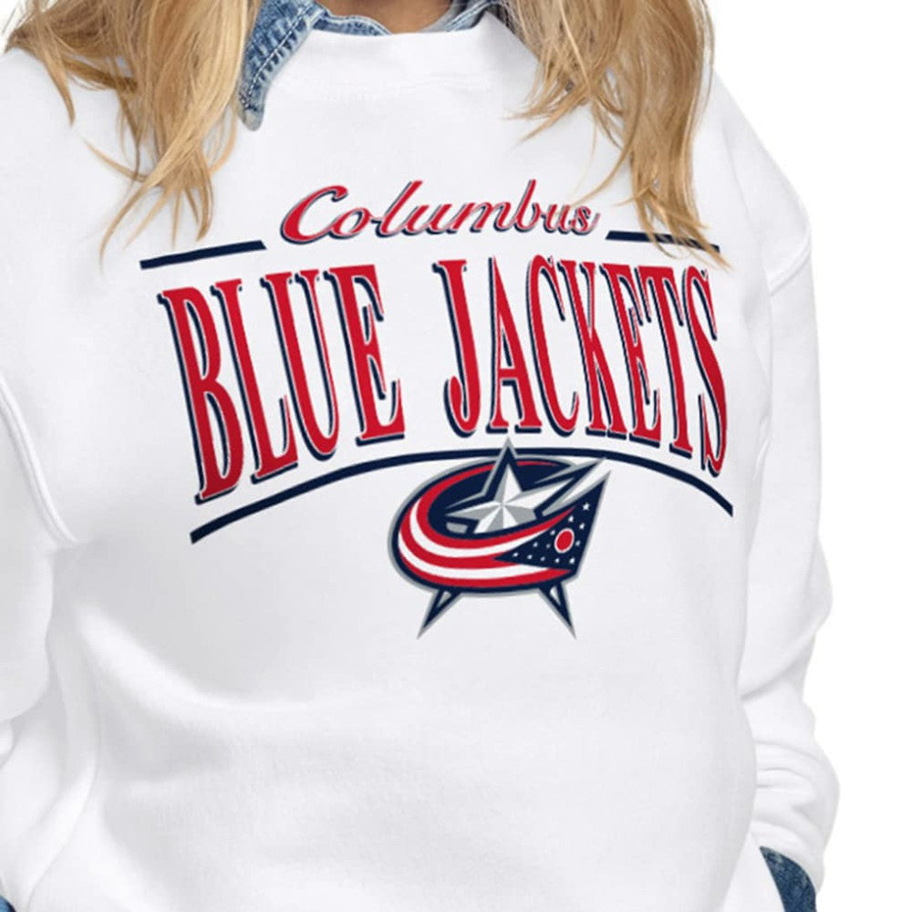 Columbus Blue Jackets Starter Women's Arch Stripe Fleece Sweatshirt