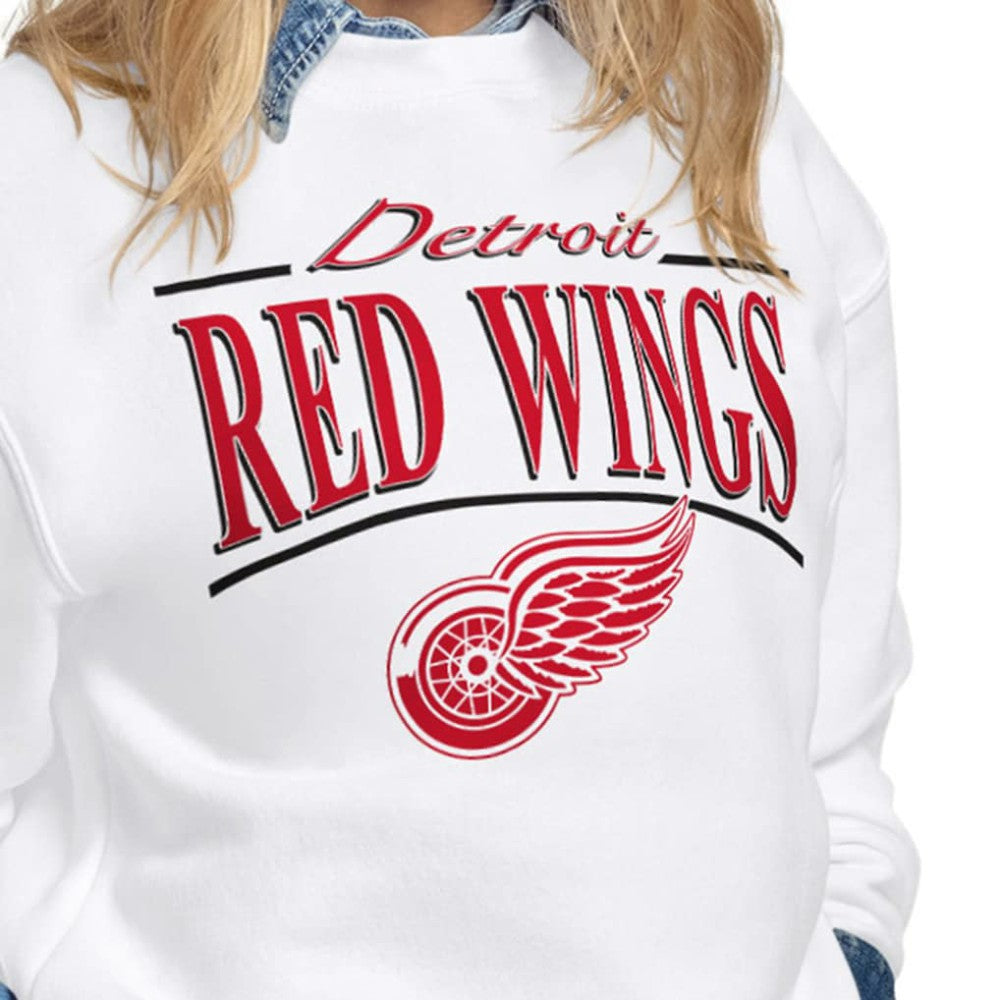 Detroit Red Wings Starter Women's Arch Stripe Fleece Sweatshirt