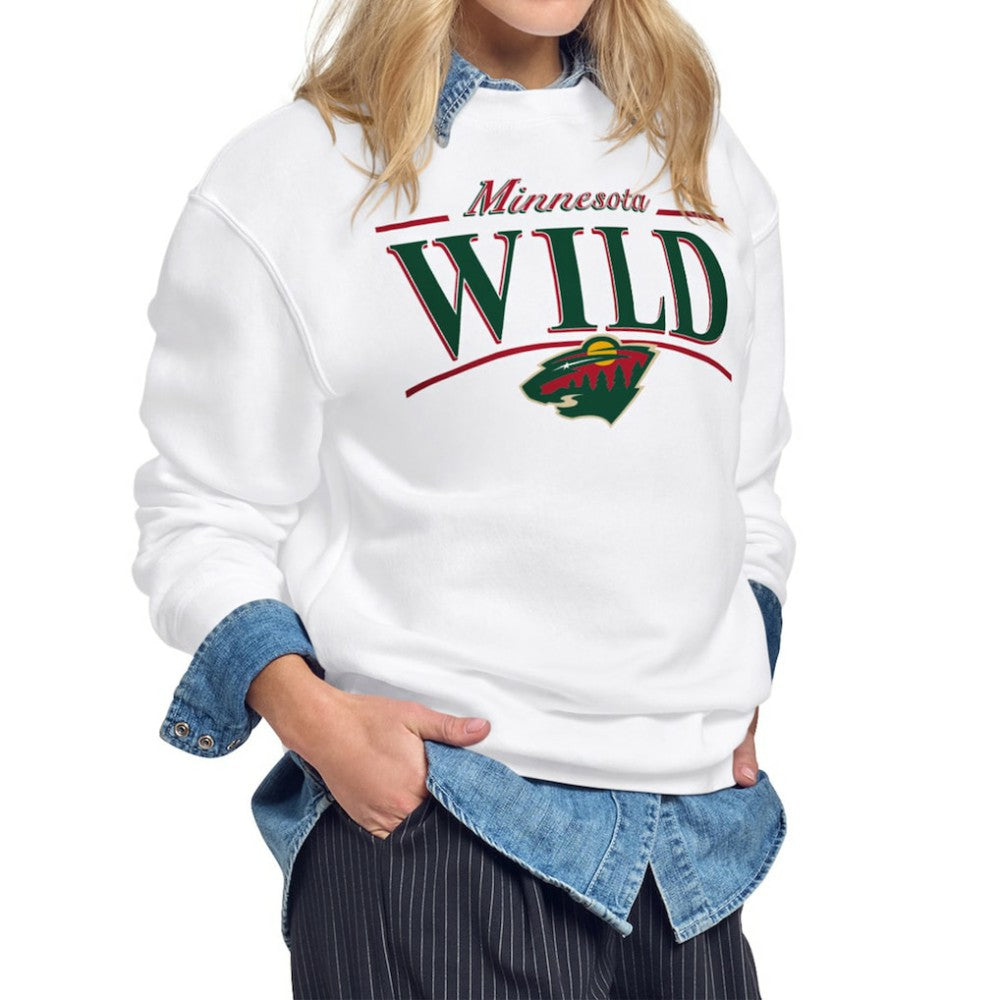 Minnesota Wild Starter Women's Arch Stripe Fleece Sweatshirt