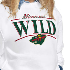 Minnesota Wild Starter Women's Arch Stripe Fleece Sweatshirt