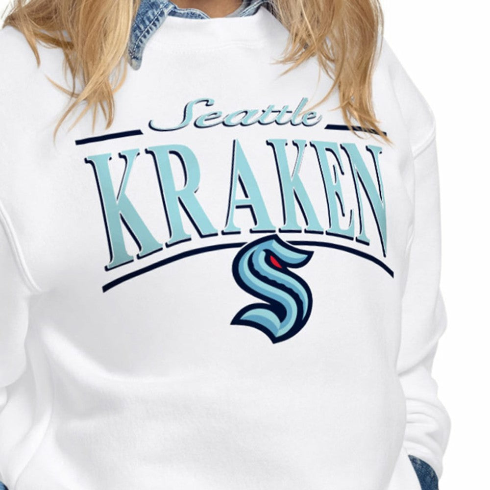 Seattle Kraken Starter Women's Arch Stripe Fleece Sweatshirt