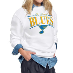 St. Louis Blues Starter Women's Arch Stripe Fleece Sweatshirt