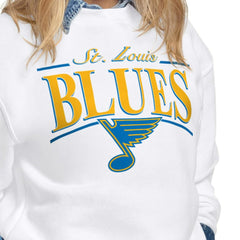 St. Louis Blues Starter Women's Arch Stripe Fleece Sweatshirt