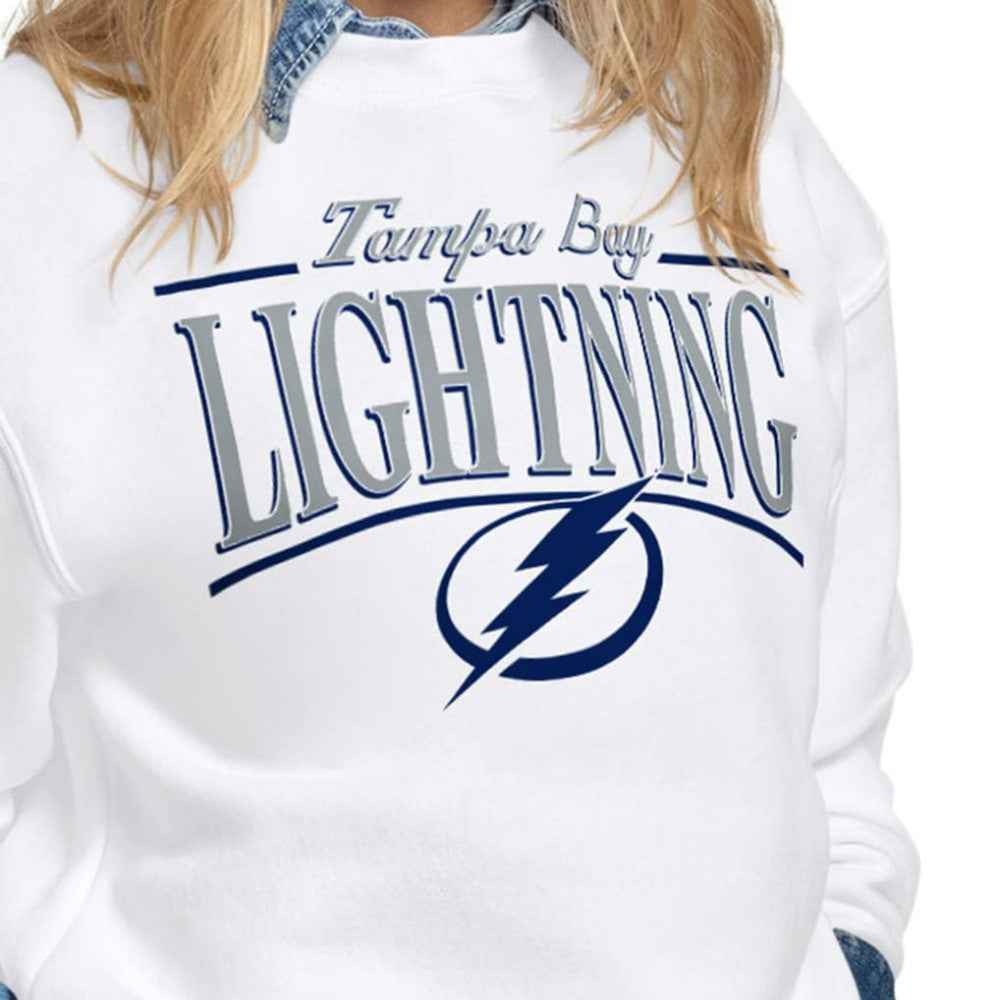 Tampa Bay Lightning Starter Women's Arch Stripe Fleece Sweatshirt
