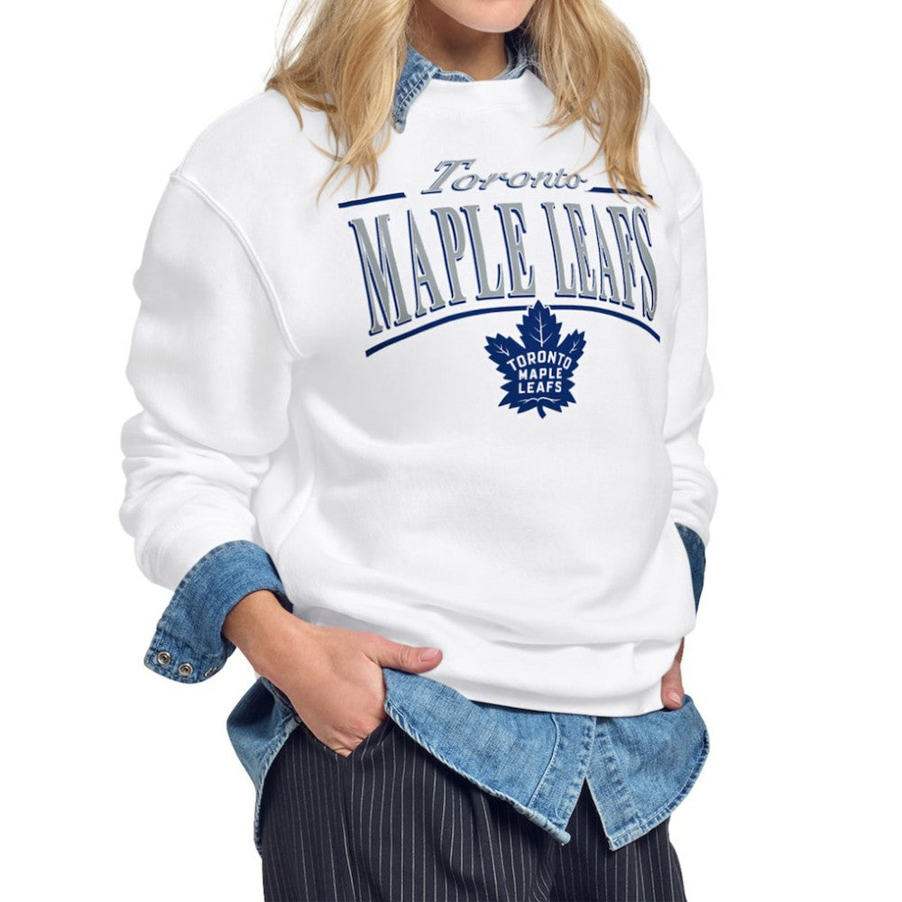 Toronto Maple Leafs Starter Women's Arch Stripe Fleece Sweatshirt