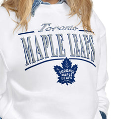 Toronto Maple Leafs Starter Women's Arch Stripe Fleece Sweatshirt
