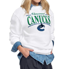 Vancouver Canucks Starter Women's Arch Stripe Fleece Sweatshirt