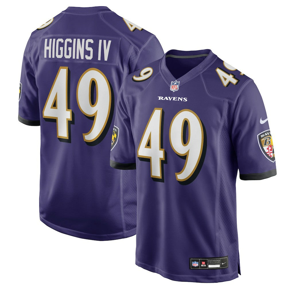 NFL Baltimore Ravens Jay Higgins IV  Team Game Jersey