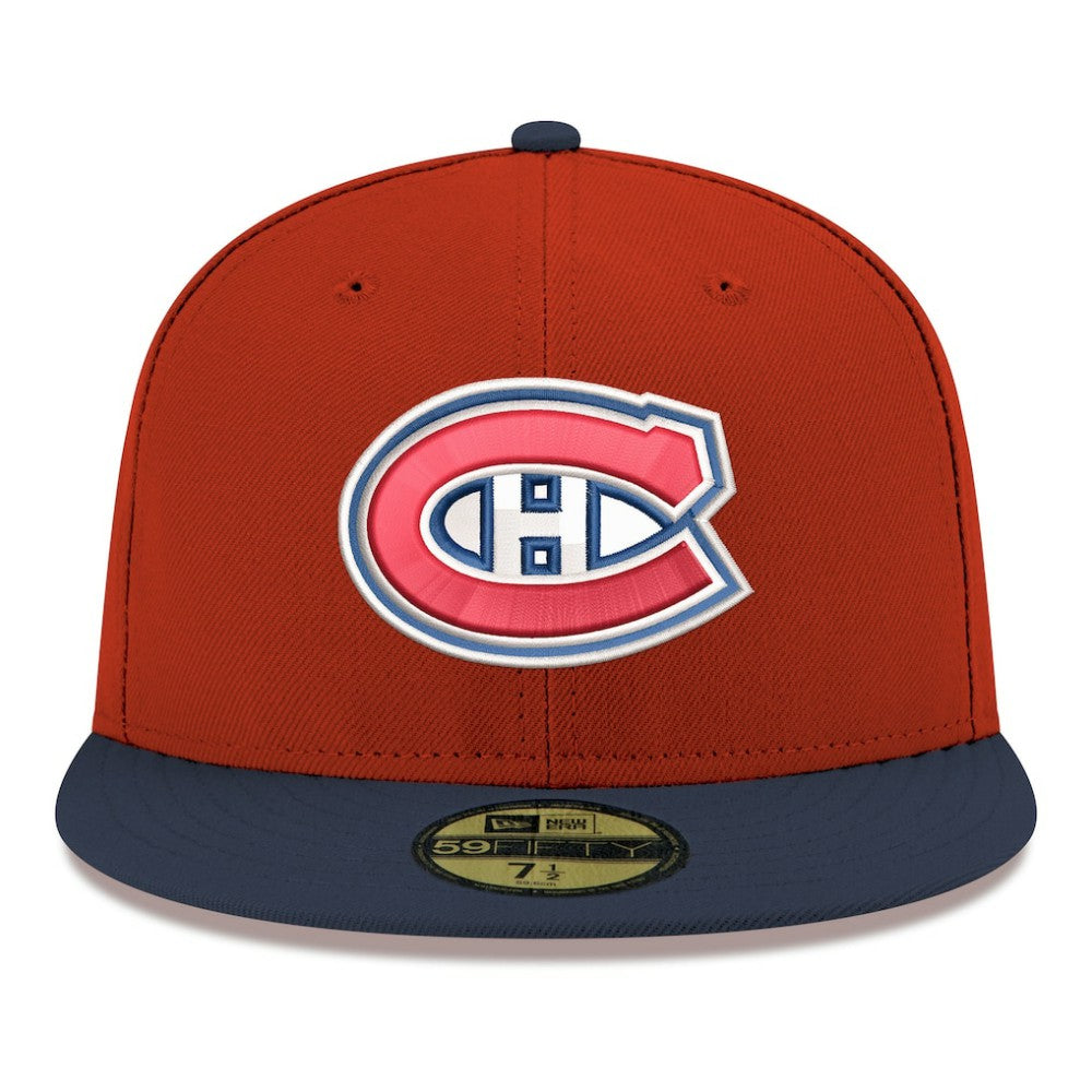 Montreal Canadiens New Era Core Logo Two-Tone 59FIFTY Fitted Hat