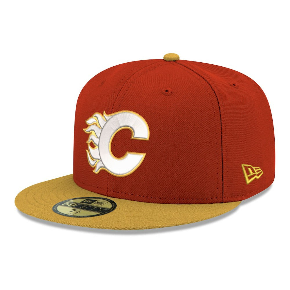 Calgary Flames New Era Core Logo Two-Tone 59FIFTY Fitted Hat
