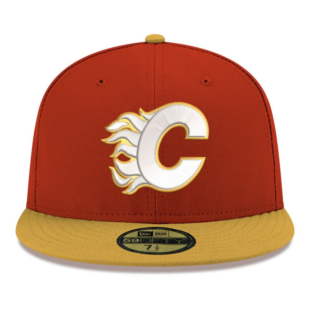 Calgary Flames New Era Core Logo Two-Tone 59FIFTY Fitted Hat