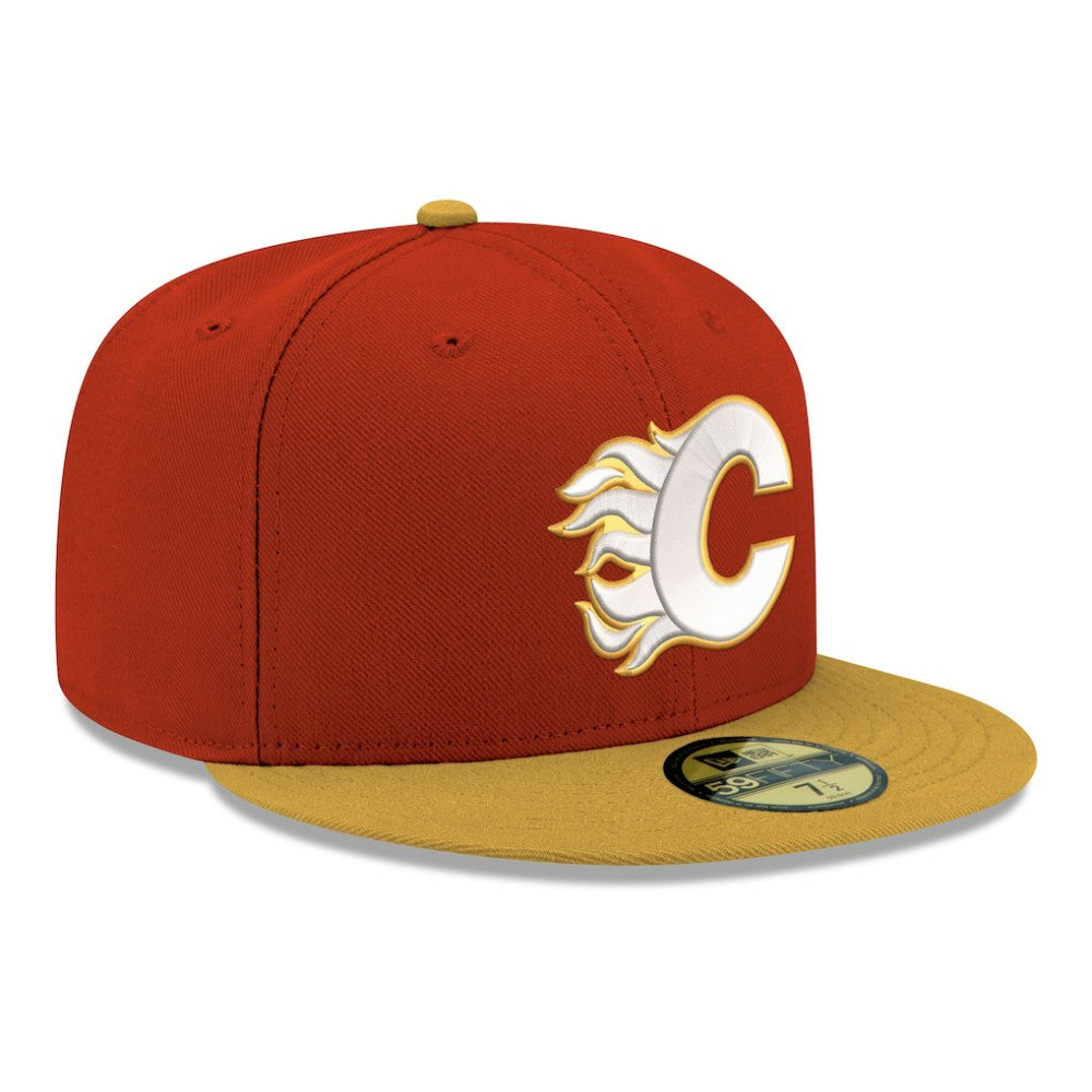 Calgary Flames New Era Core Logo Two-Tone 59FIFTY Fitted Hat