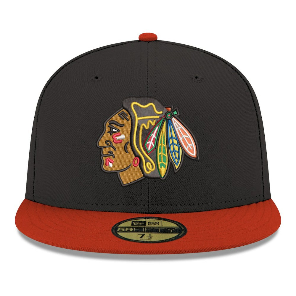 Chicago Blackhawks New Era Core Logo Two-Tone 59FIFTY Fitted Hat