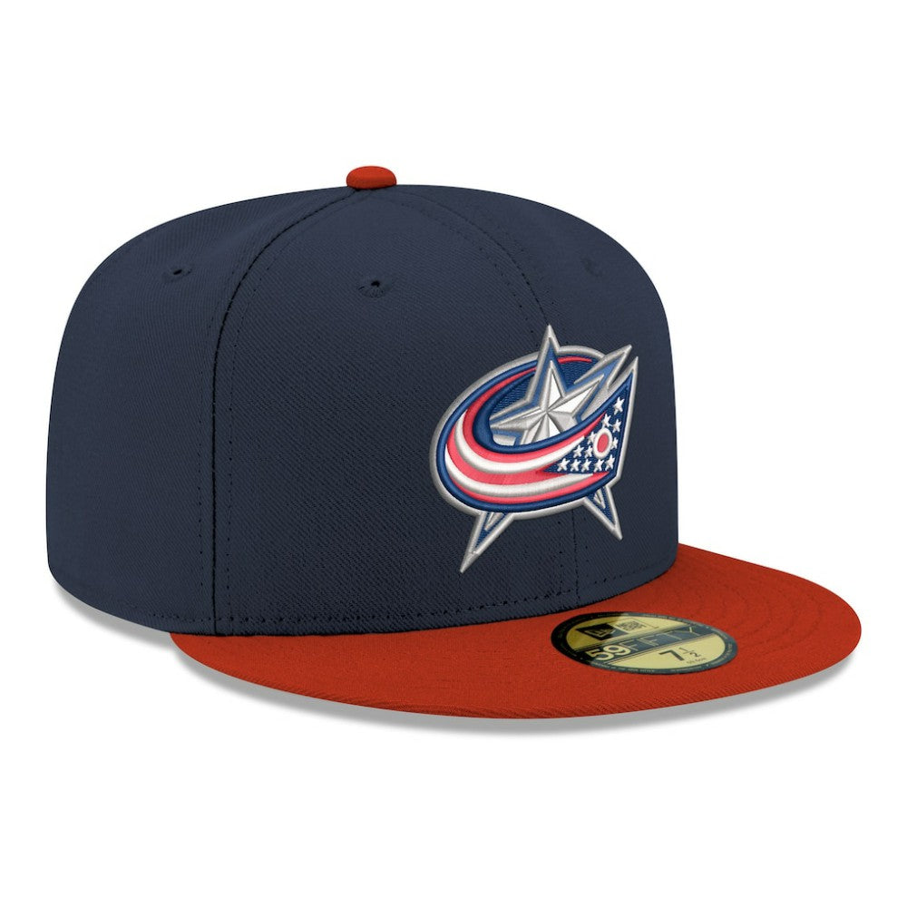 Columbus Blue Jackets New Era Core Logo Two-Tone 59FIFTY Fitted Hat