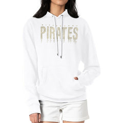 Pittsburgh Pirates G-III 4Her by Carl Banks Women's Metallic Drop Fleece Hoodie - White