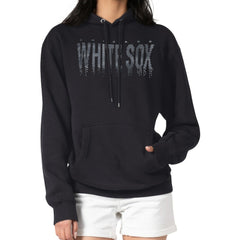 Chicago White Sox G-III 4Her by Carl Banks Women's Metallic Drop Fleece Hoodie - Black