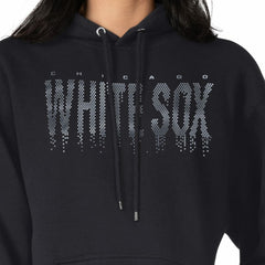Chicago White Sox G-III 4Her by Carl Banks Women's Metallic Drop Fleece Hoodie - Black