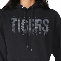 Detroit Tigers G-III 4Her by Carl Banks Women's Metallic Drop Fleece Hoodie - Black