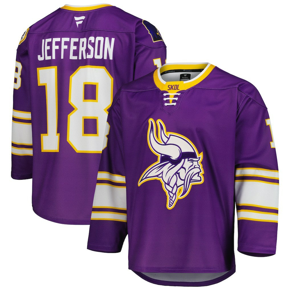 NFL Minnesota Vikings Justin Jefferson  Hockey Jersey
