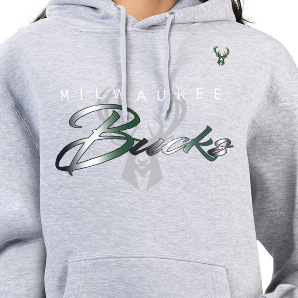 Milwaukee Bucks G-III 4Her by Carl Banks Women's Shadow Logo Tri-Blend Fleece Hoodie - Gray online