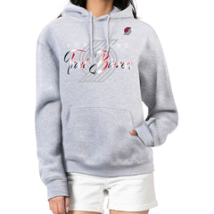 Portland Trail Blazers G-III 4Her by Carl Banks Women's Shadow Logo Tri-Blend Fleece Hoodie - Gray for sale