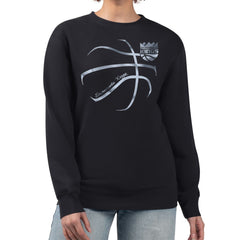 Sacramento Kings G-III 4Her by Carl Banks Women's Metallic Print Basketball Sketch Fleece Sweatshirt - Black online