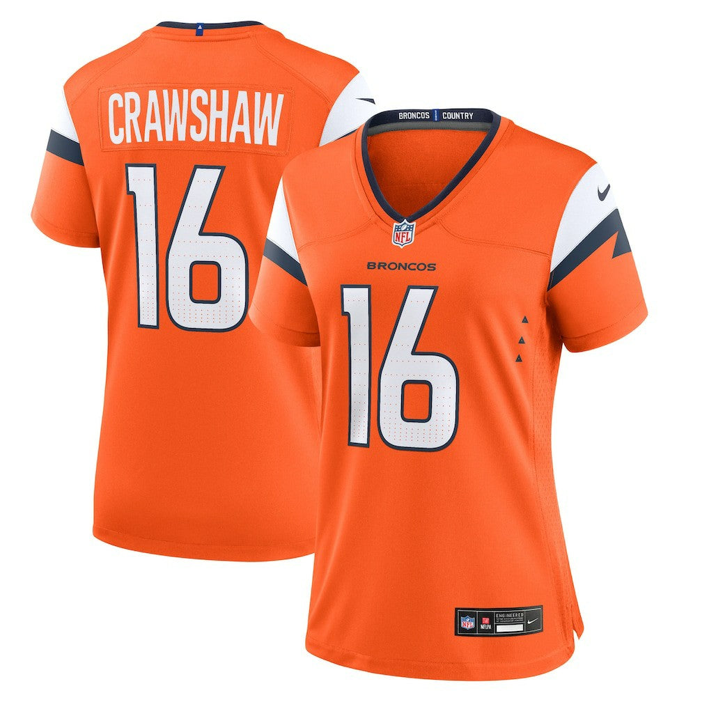 NFL Denver Broncos Jeremy Crawshaw  Women's Team Game Jersey