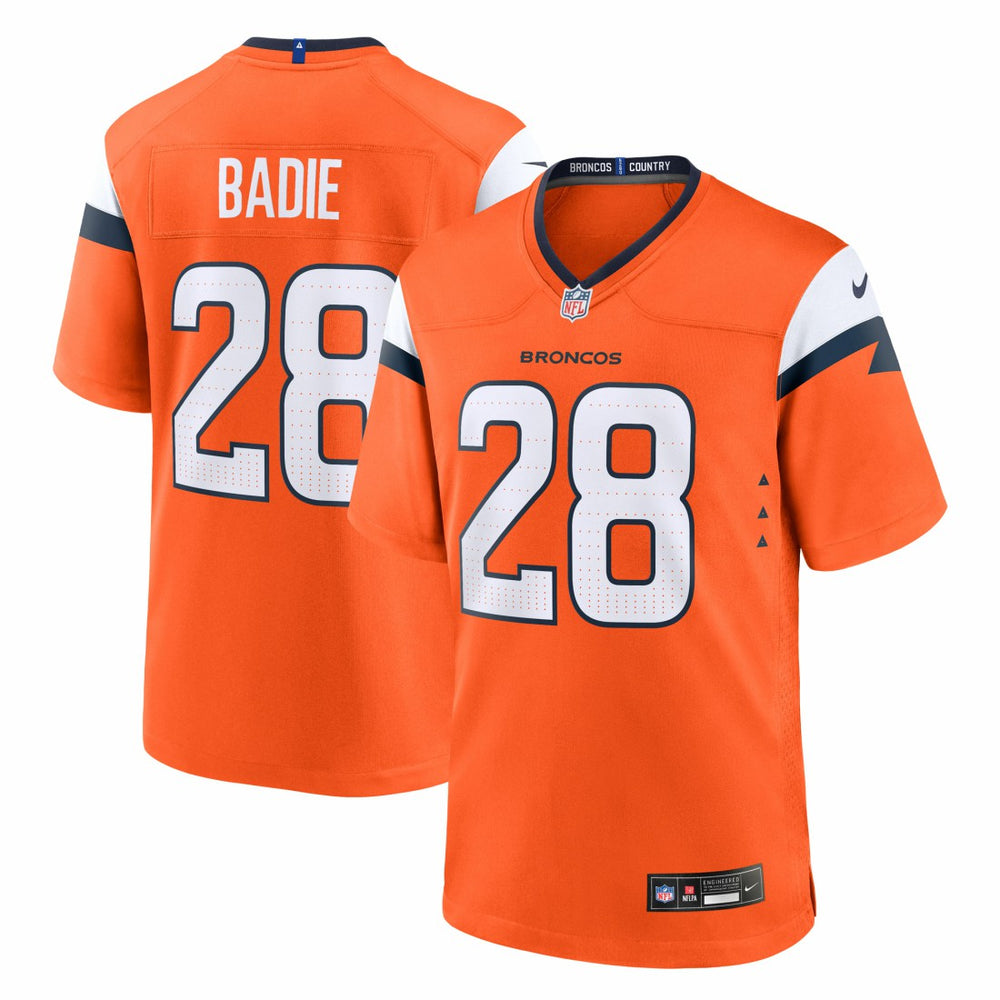 NFL Denver Broncos Tyler Badie  Team Game Jersey