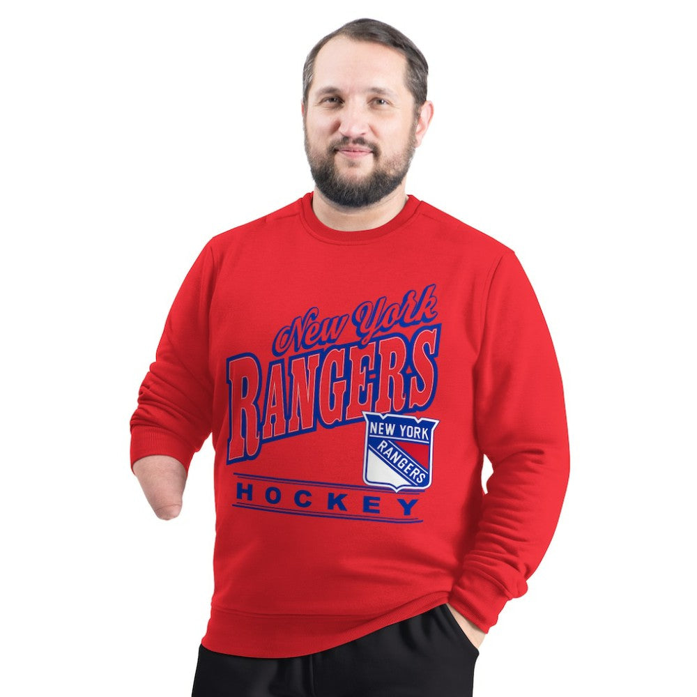 New York Rangers G-III Sports by Carl Banks Adaptive Headliner Fleece Sweatshirt